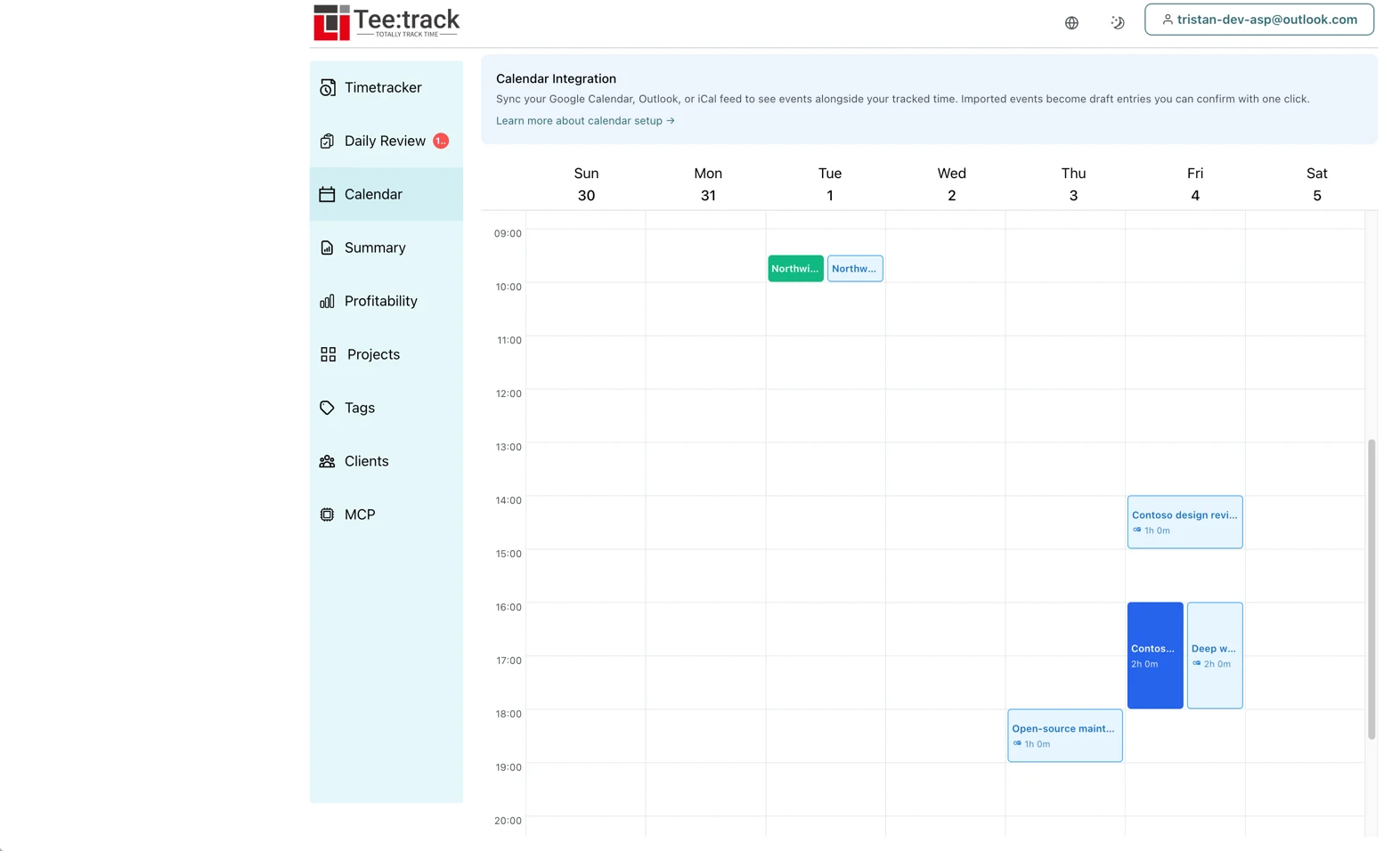 See past and upcoming events on the calendar page