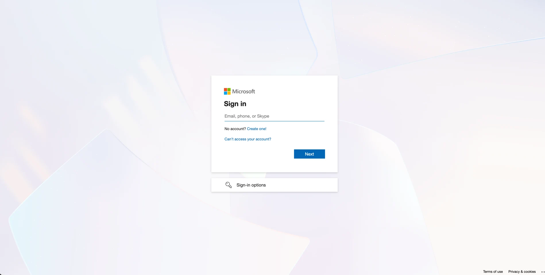 Click "Connect Outlook" and sign in with Microsoft